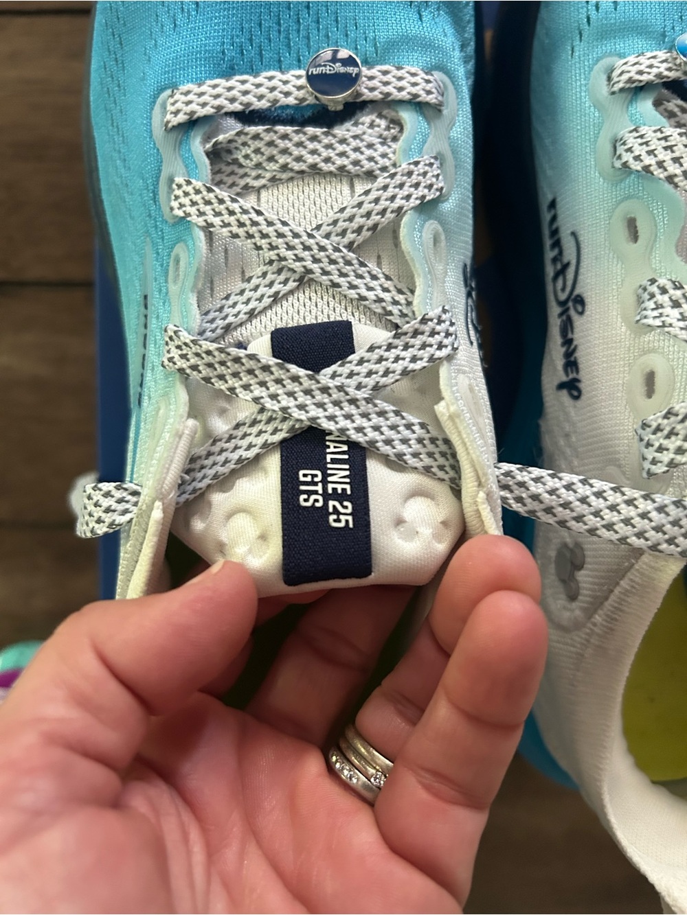 Disney Teal and White Lace-Up Sneakers for Women